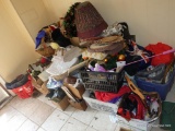 (BASE-STAIR-RM) WALL CORNER LOT- INCLUDES LARGE AMOUNT OF CHRISTMAS DECORATION, CANISTER ELECTROLUX