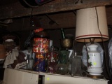 (STORAGE RM) CONTENTS ON TOP OF CABINET 265- LAMP, VASES, ETC.