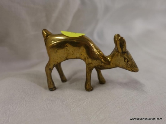 (DIS)SET OF BRASS FAWN FIGURINES