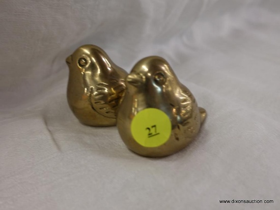 (DIS)SET OF BRASS BIRD FIGURINES