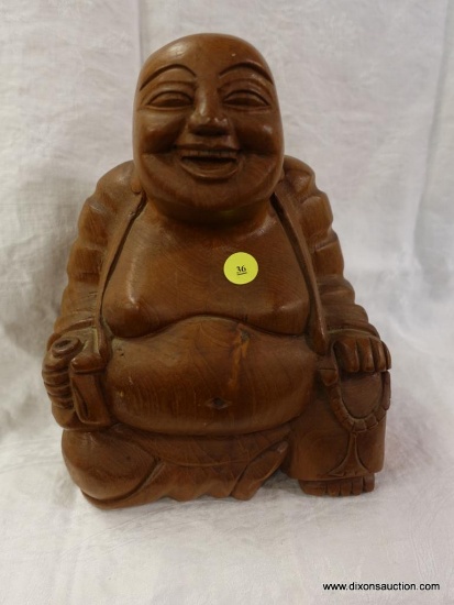 (DIS) WOODEN BUDDHA STATUE