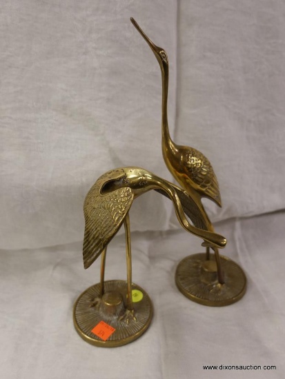 (DIS)VINTAGE BRASS CRANE FIGURINES