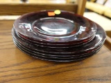 RED GLASS PLATES