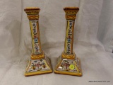 (DIS)HAND PAINTED CANDLE STICK HOLDERS