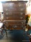 VINTAGE MAHOGANY CHEST-ON-STAND