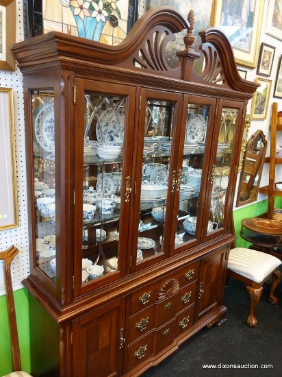 BROKEN PEDIMENT CHINA HUTCH/BUFFET