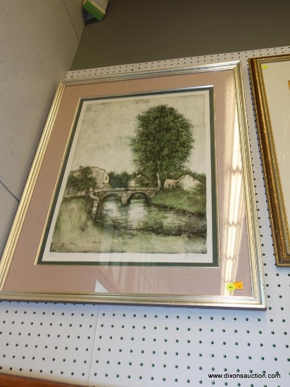 FRAMED/SIGNED/NUMBERED STONE BRIDGE PRINT