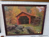 FRAMED COVERED BRIDGE PUZZLE IMAGE