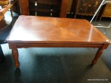 MAHOGANY INLAY TOP COFFEE TABLE