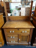 VINTAGE WASHSTAND WITH CLEAR HANDLES