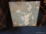 GREY WITH WHITE FLOWERS CANVAS