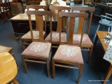 VINTAGE NEEDLEPOINT SEAT SIDE CHAIRS