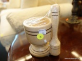 WOODEN MORTAR AND PESTLE SET