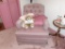 (RIGHT BED) FAIRFIELD FURN. BUTTON TUFTED SWIVEL AND ROCKING ARM CHAIR- 30