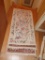 (UP BED) 3 RUGS- PR. OF MATCHING MACHINE MADE ORIENTAL RUGS IN IVORY AND RED- 2'W X 3' 11