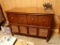 (UP BED) MID CENTURY MODERN PHILCO STEREO IN MAHOGANY CABINET- AM/FM RADIO AND TURNTABLE- GREAT TO