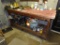 (UTILITY RM) WOODEN WORK BENCH WITH ATTACHED VISE-69