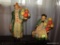 (LR) PR. ROMAN ART CHALK WARE FIGURINES OF BALLOON MAN AND WOMAN-MAN-9.5