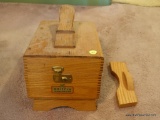 (LEFT BED) OAK DOVETAIL SHOE SHINE BOX