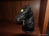 (DEN) CAST METAL HORSE HEAD FOR HITCHING POST- 9