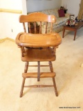 (DR) MAPLE HIGH CHAIR WITH TRAY- EXCELLENT CONDITION-21