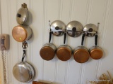 (KIT) LOT OF REVERE WARE POTS AND PANS WITH COPPER BOTTOMS