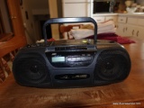 (KIT) CONTENTS ON TOP OF TABLE- JVC RADIO, CASSETTE AND CD PLAYER -MODEL RC-X220- 6 DECKS OF PLAYING