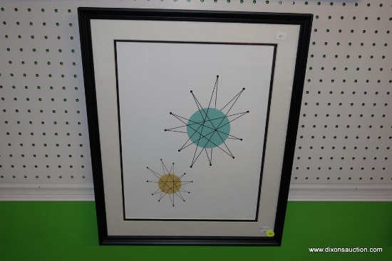 FRAMED AND MATTED MID CENTURY PRINT 41