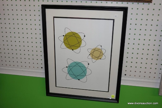 FRAMED AND MATTED MID CENTURY PRINT 40