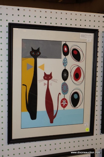 FRAMED AND MATTED MCM CAT PRINT