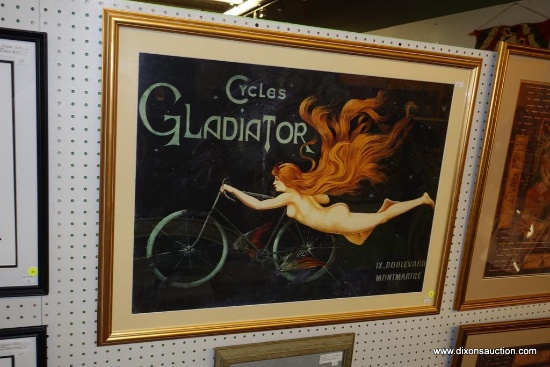 FRAMED AND MATTED GLADIATOR CYCLES PRINT