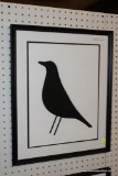 FRAMED AND MATTED EAMES BIRD PRINT