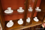 MILK GLASS CUP/PLATE SETS