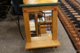 WOODEN APPLE MIRROR SHELF