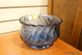 VINTAGE BLUE GLASS BOWL