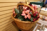 LARGE POINSETTIA BASKET LOT