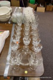 ASSORTED GLASS TABLE LOT