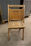 PAIR OF WOODEN FOLDING CHAIRS