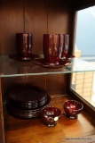 RUBY RED GLASS SET