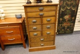 VINTAGE OAK APOTHECARY CHEST