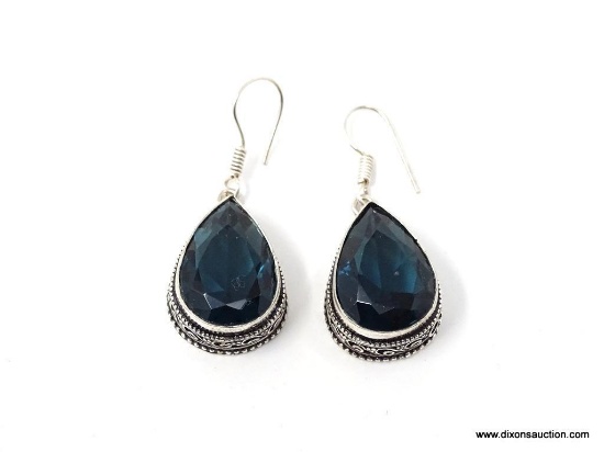 BLUE SAPPHIRE QUARTZ EARRINGS