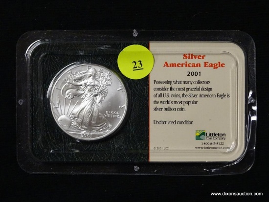 2001 SILVER AMERICAN EAGLE, UNCIRCULATED