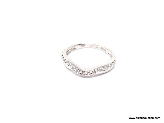 14K white gold wedding band