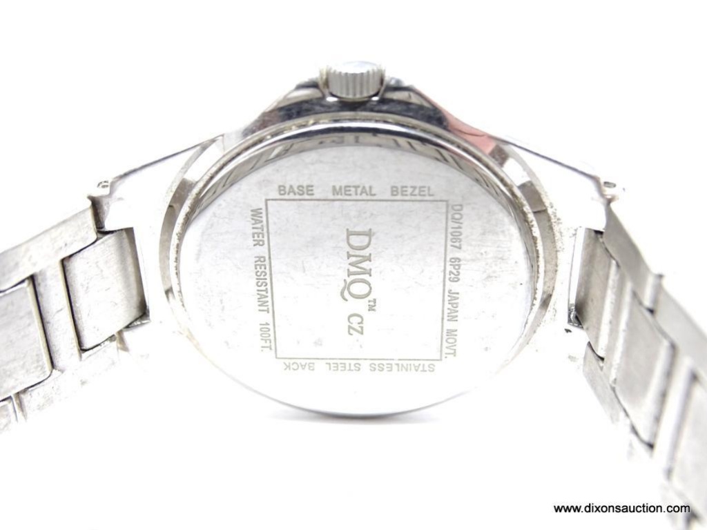 DMQ Quartz CZ Watch Silver Bracelet Strap & Art Deco Enamel Face |  WatchCharts