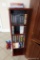 (TV) DVD/BOOKCASE; 1 OF 2 CHERRY FINISH 5 SHELF DVD/BOOKCASES: 13.5 IN X 7 IN X 49 IN. INCLUDES DVD