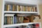 (REC) SHELF BOOK LOT; INCLUDES ITEMS FROM TOP 2 BUILT IN SHELVES IN REC ROOM. OVER 60 PAPERBACK