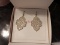 (MBA) STELLA AND DOT EARRINGS; IN ORIGINAL BOX AND ON CARD. VERY PRETTY DANGLING DIAMOND SHAPED