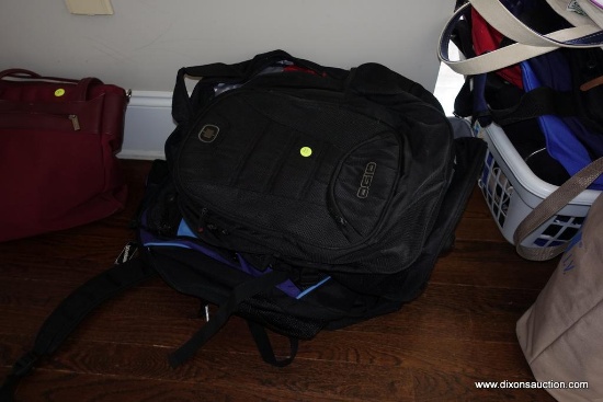 (MLR) ASSORTED BACKPACKS LOT; TOTAL OF 4, MADE BY OGIO, ADIDAS, AND OTHERS. COLORS INCLUDE BLACK,
