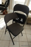 (TV) CHAIRS; PAIR OF FOLDING CARD CHAIRS