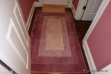 (PINK) LOT OF 2 RUGS; LOT OF 2 PINK SQUARE PATTERN AREA RUGS. 1 IS 3 FT 6 IN X 2 FT AND 1 IS 3 FT 4